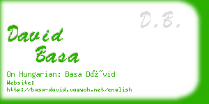 david basa business card